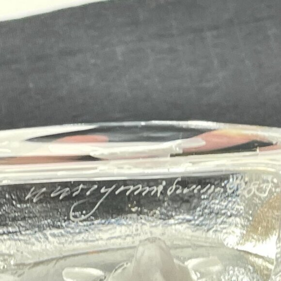 Mats Jonasson Baby Fawn Signed Lead Crystal Swedish Art Glass Paperweight - Picture 6 of 10